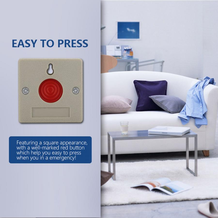 Mini Security Fire Emergency Alarm Panic Button DC 24V Wired Alarm for Family Office Outdoor