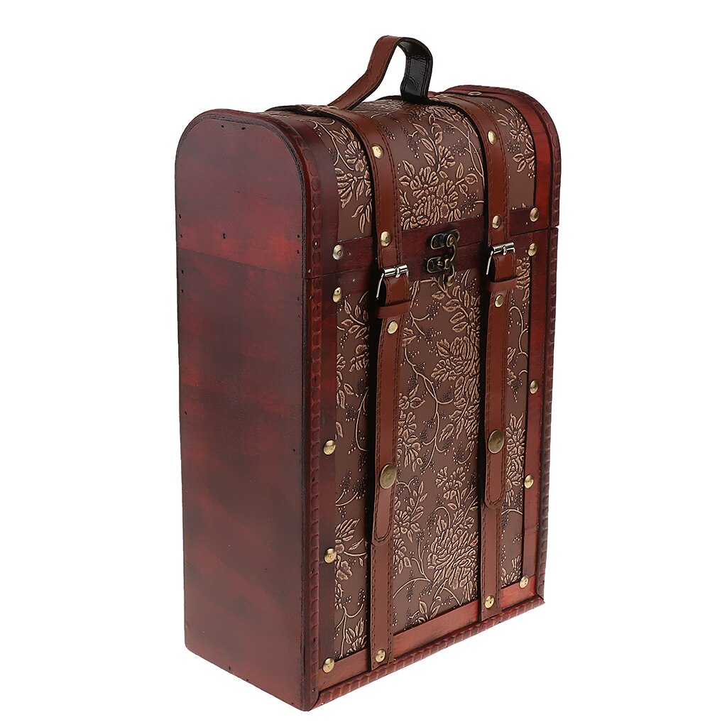 Wine Box Travel Storage Box Carrying Display Case Hand-carved Wine Box