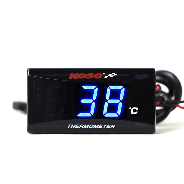 Moto KOSO medidor de temperatura del agua Mini medidor termómetro Moto Universal para XMAX300 CB400 MT 07 09 Sensor Scooter Racing