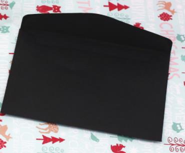Coloffice 10 pièces/ensemble bonbons couleur jolie enveloppe banque carte de membre sac de rangement blanc petit enveloppe école fournitures de bureau: Black