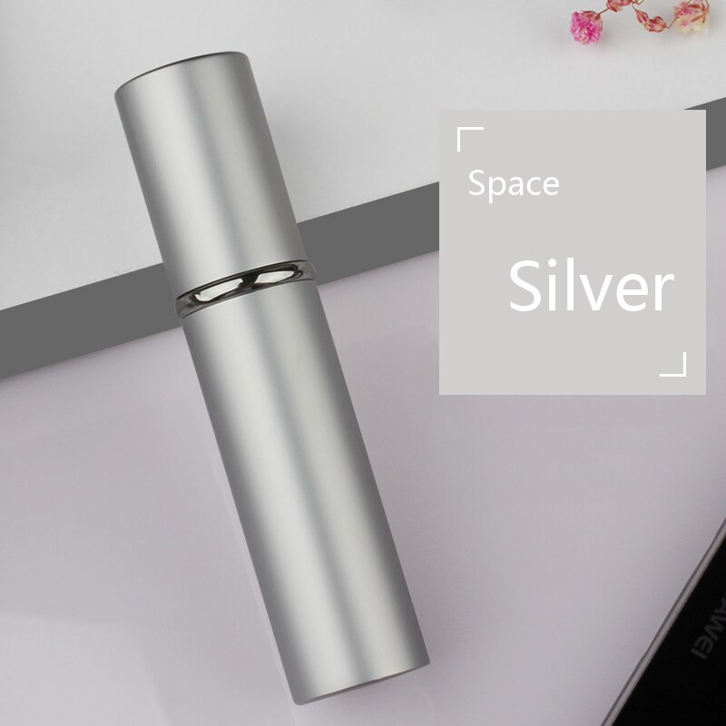 IDoris perfume vaporizers Bottled bottoms filled with perfume high-end travel portable spray small sample empty bottle dispenser: Silver