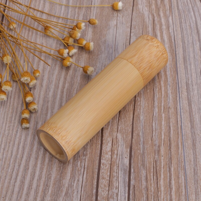 Tube de bambou boîte à thé hermétique petit récipient épices pot de stockage avec couvercle 4 taille