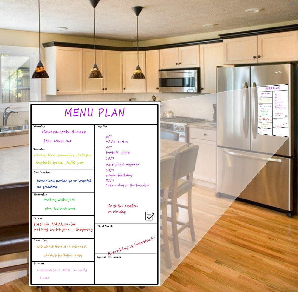 Magnetic Whiteboard Dry Erase Weekly Planner Board For Fridges Magnetic Dry Erase Calendar With 3 Markers