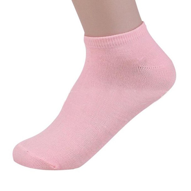 Stilfuld kvinde 1 par bomuldsblanding elastiske sokker varm vinter kvinder ankel længde kort sok til dame piger sox @c: Lyserød