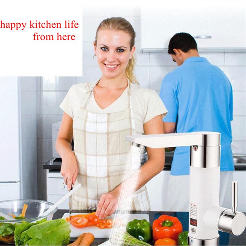 Przepływowy podgrzewacz wody z kranu elektryczny bezzbiornikowy ciągłe gorące ogrzewanie robić łazienki prysznic zlewozmywak kuchenny mikser Azja wtyczka