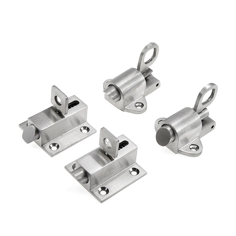 Stainless Steel Spring Door Bolt Wooden Plastic Steel Window Lock Buckle Furniture Cabinet Latch DIY Household Hardware Part