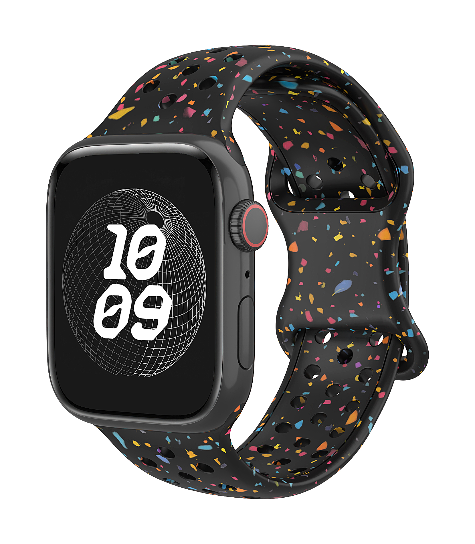 Sportarmband för apple watch band ultra 2 49mm 44mm 45mm 42mm 41mm 40mm silikonarmband för iwatch series 9 8 7 6 se 5 4 correa: Svartgrön / 22mm