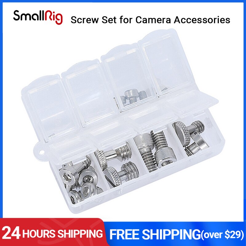 Smallrig 1/4 ", 3/8", M2, M2.5, M3, m4 Volledige Kit Schroef Set Voor Camera Kooien Accessoires Mount &amp; Handles &amp; Platen Diy Rig - 2326