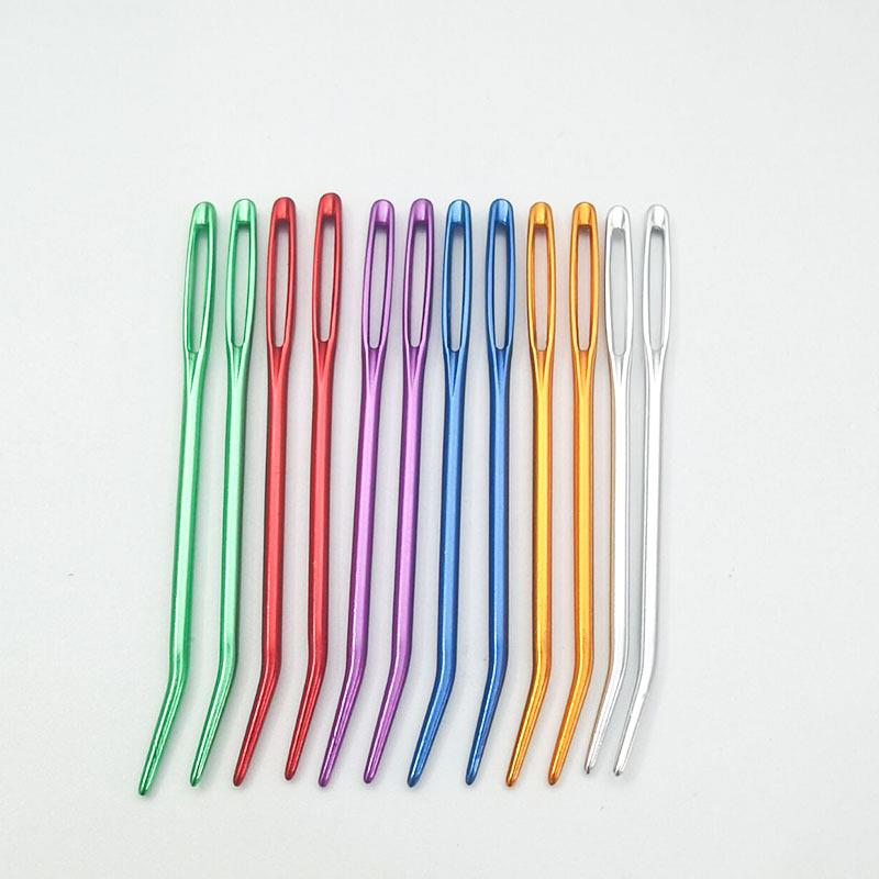 2PCS Large Eye Blunt Sewing Needles Cross Stitch Knitting Needle Handmade Leather Embroidery Thread Needle Sewing Accessories