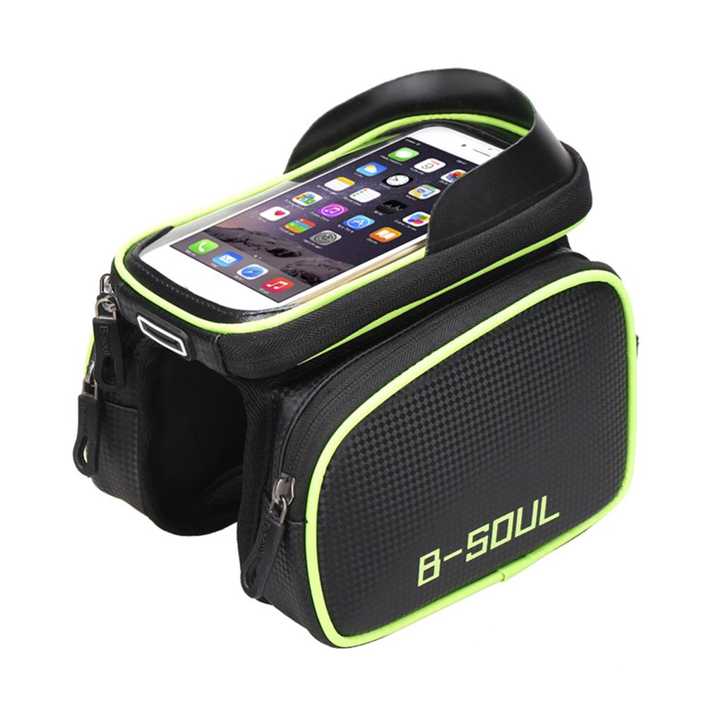 Fietstassen motorfiets waterdichte opbergtas met touchscreen telefoonhoesje telefoonhouder voor fietsen fietsaccessoires: Groente