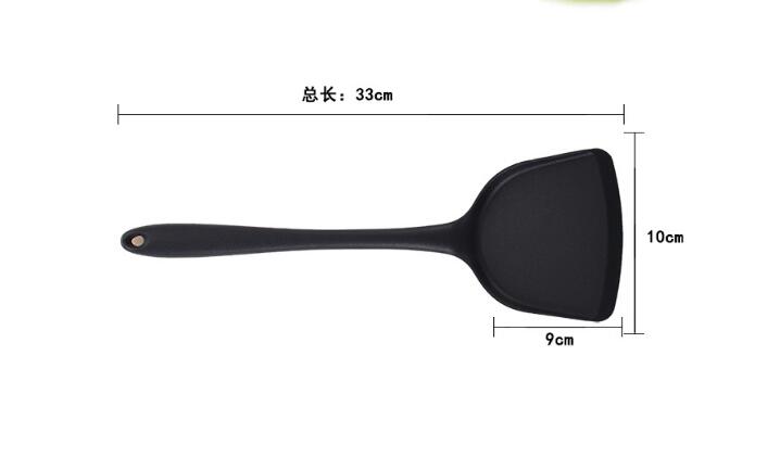 1PC Kitchen Utensil Turners Spatula Heat Resistant Integrate Handle Silicone Spoon Scraper Pan Spatula Cake Kitchen Cook OK 1198