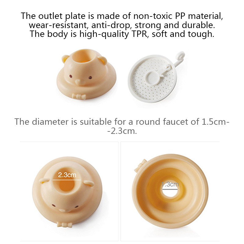 Grifo de ducha con boquilla para baño, dispositivo de ahorro de agua, filtro de grifo de dibujos animados, , 1 unidad