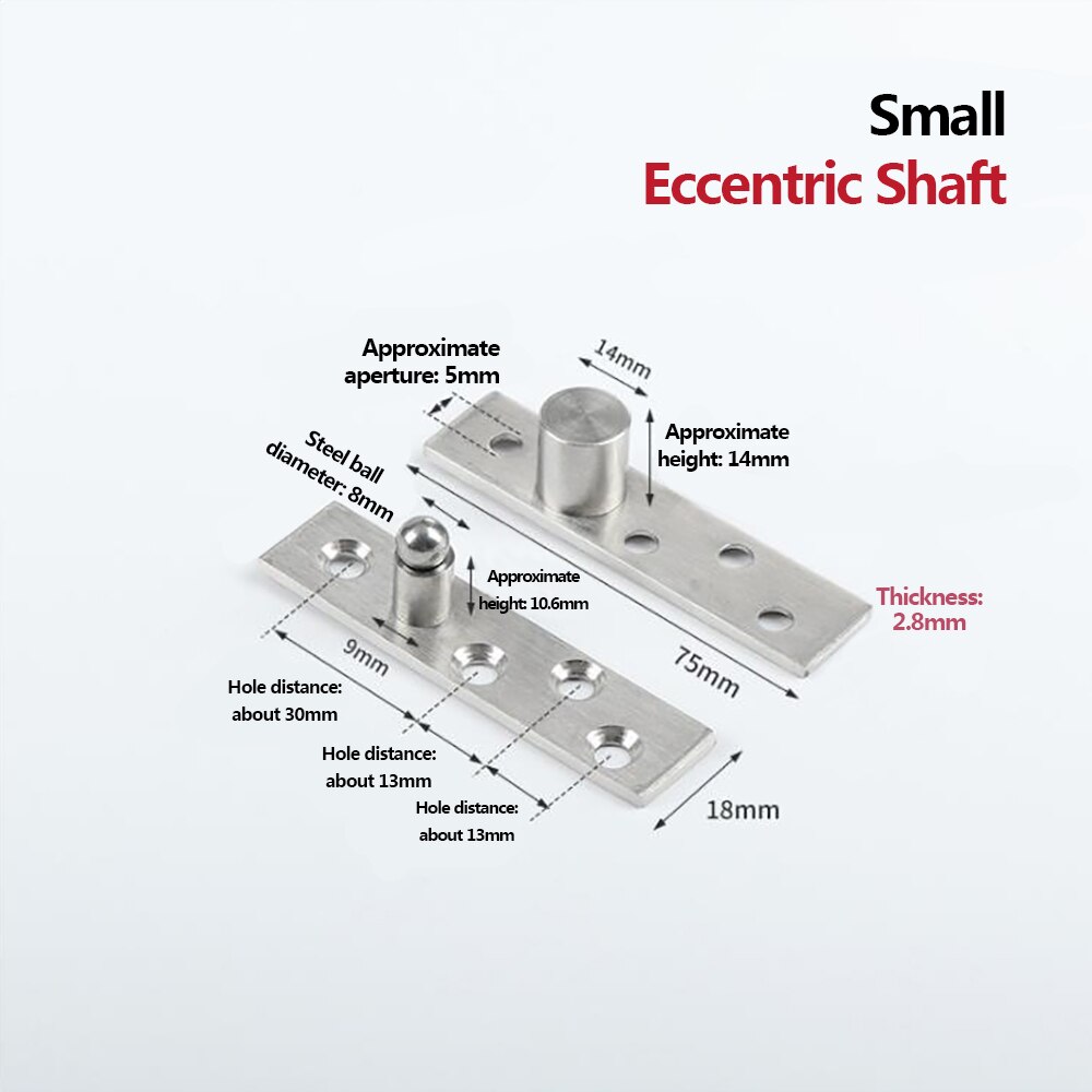 270 Degree Rotation Axis 75/100/150mm Stainless Steel Up and Down Doors Rotating Hinges Location Shaft Hidden Pivot Hinge: S