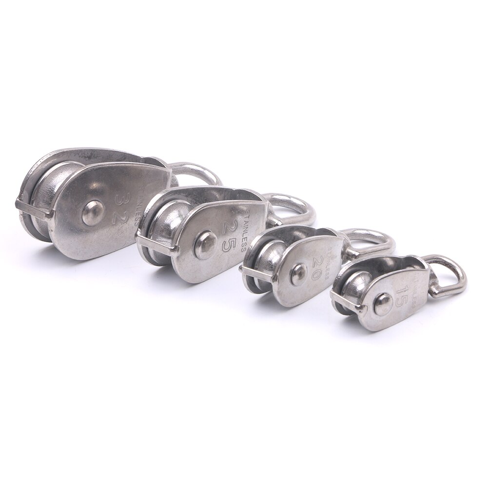 Stainless Steel Swivel Eye Rope Fixed Pulley Lifting Single Sheave Wheel