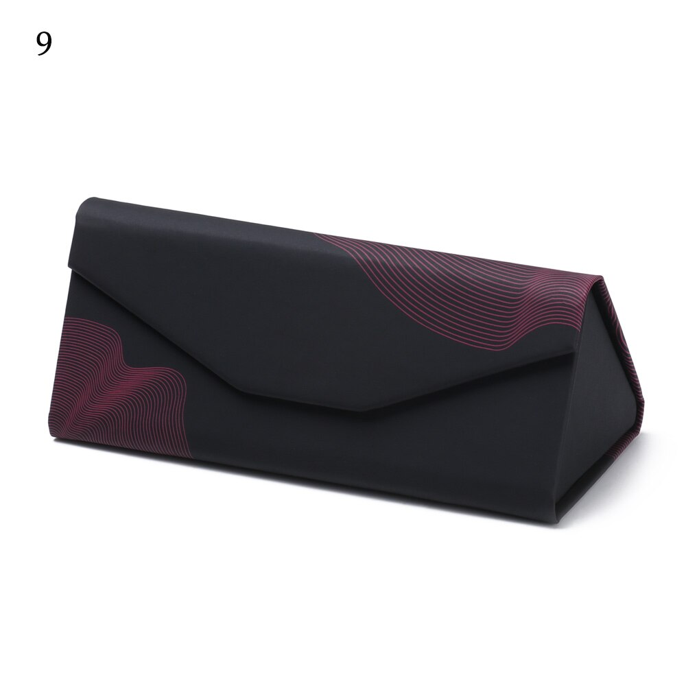 Neue Heiße Dreieck Gläser Kasten Süssigkeit Farbe Klapp Sonnenbrille fallen PU Wasserdichte Starke Magnet Brillen Schutz Organizer: Stil2-9