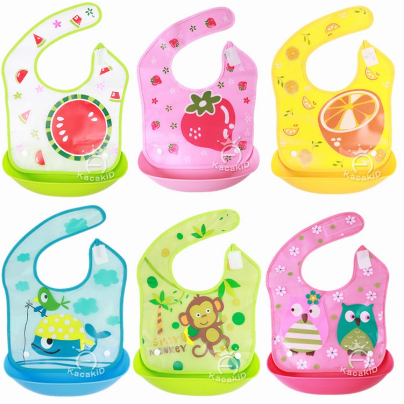 Bavoir bébé en PVC | Bavoir étanche 0-3T de , Bavoir bébé dessin animé, ampoules amovibles, Baberos colorés, Bebes étanches