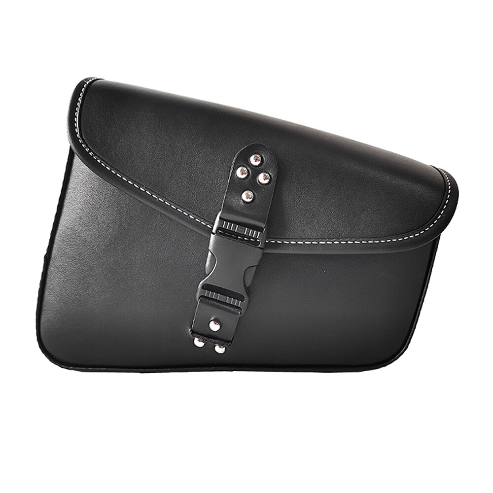 Brown Leather Motorcycle Saddle Bag Side Luggage Tool Bag For Harley Sportster XL 883 XL1200