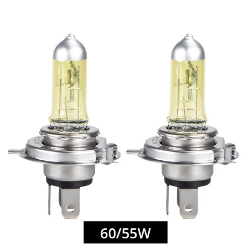 1 pc meetoo  h7 h4 halogenlampor för bilstrålkastare lampa halogen  h4 h7 55w 100w 12v 2700k 4300k 6500k kvartsglaslampor för bilar: 55w gula / H7