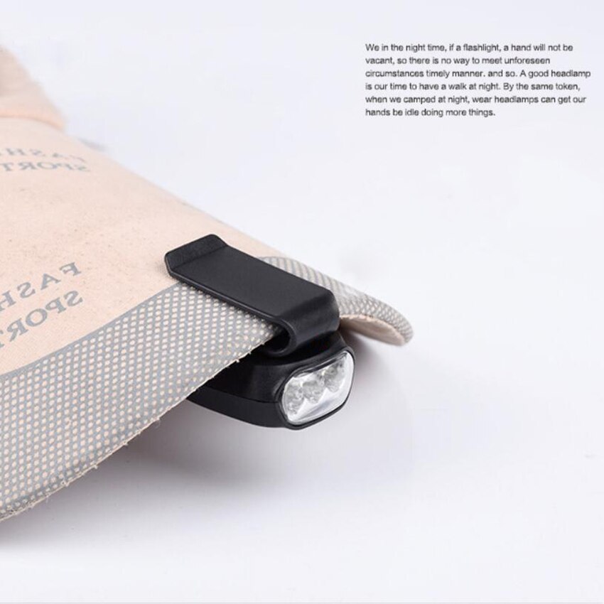 Mini 3 LED Clip On Hat Bright Light Cap Lamp Flashlight For Outdoor Hiking Fishing Camping