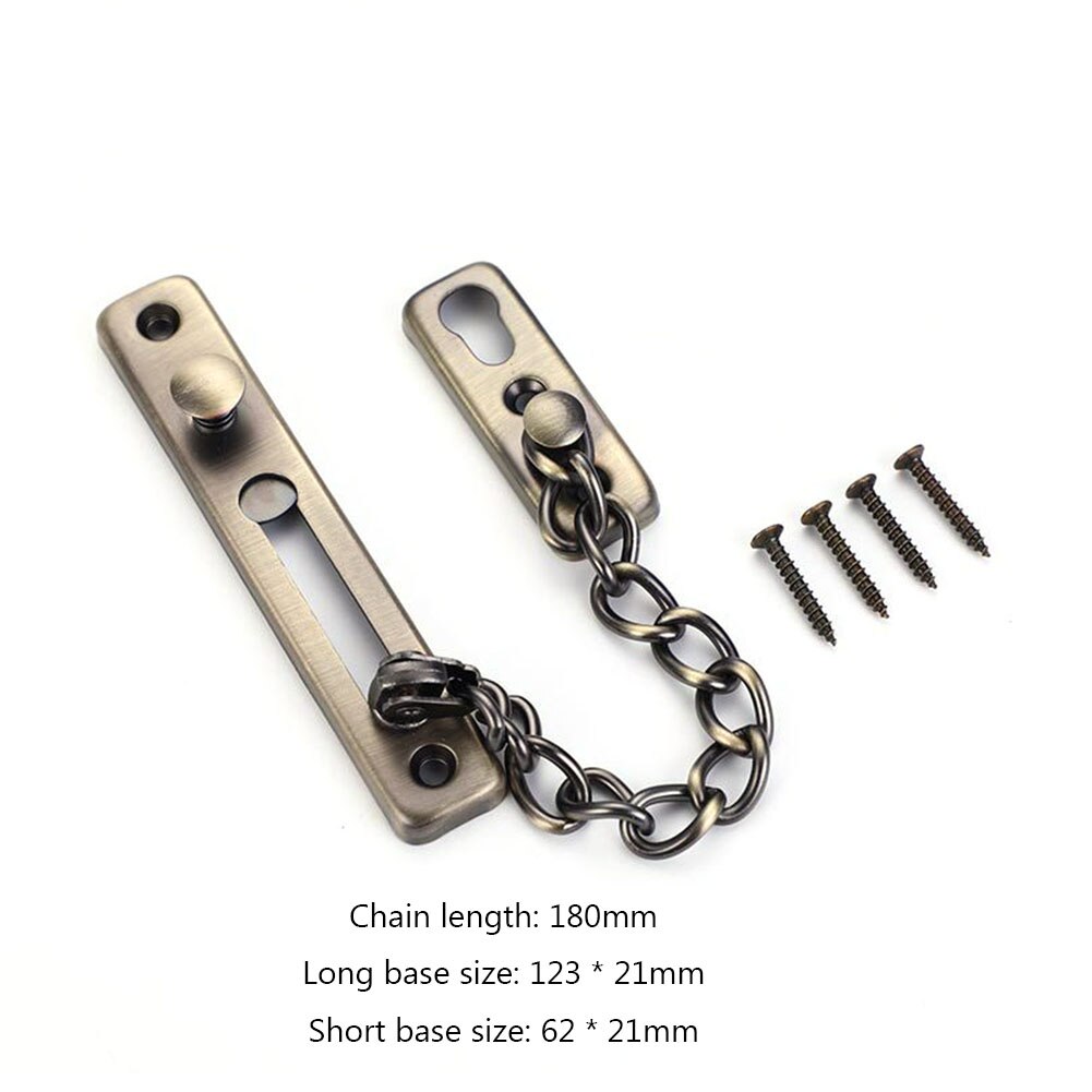 Anti-Theft Hotel Door Lock Bolt Chains Kids Safety Security Home Latch Buckle Kit Home Protection Door Tools: Khaki