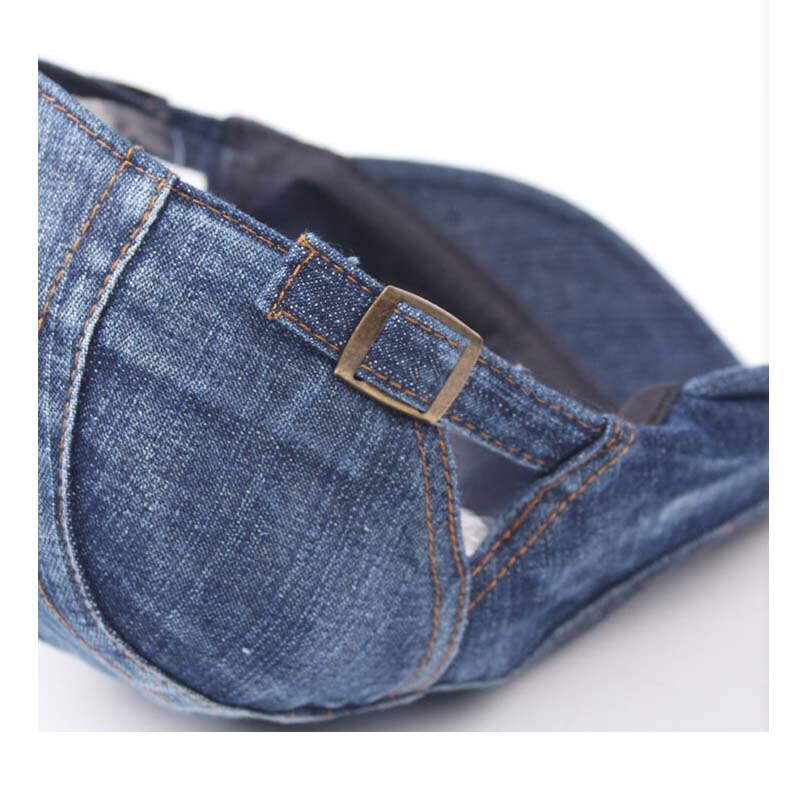 Denim Nähte Baskenmützen Herren Baskenmütze Kappen retro Lässige Baskenmützen Flache Kappe draussen Reise Freizeit Headwear Sommer Sonne Hüte