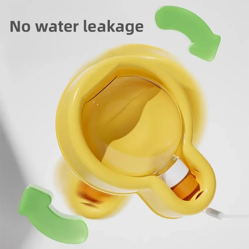 Distributeur d'eau portable pour animaux de compagnie, bouteille d'eau scellée pour chat, chien, chiot de voyage, possède un bol à boire, fournitures d'extérieur pour animaux de compagnie