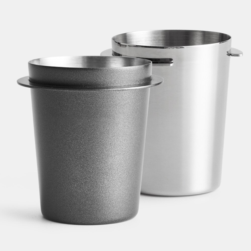 Rostfritt stål doseringskopp kaffe pulver matare passar 58mm kaffemaskiner kaffe mottagande kopp kaffe utrustning cafetera