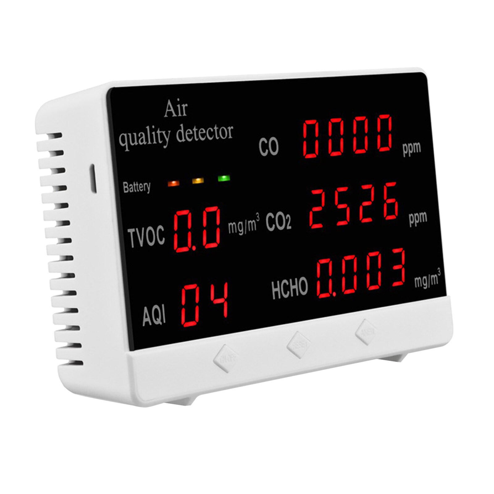 Clever drinnen Luft Monitor Tester HCHO TVOC AQI CO CO2 für Heimat Sekretariat Echtzeit Daten Anzeige modus: LED Digital Anzeige