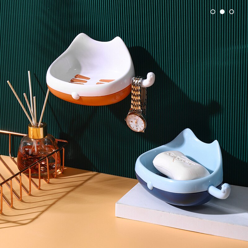 Kawaii – boîte murale de rangement pour porte-savon, porte-éponge, fait à la main, accessoires de salle de bains