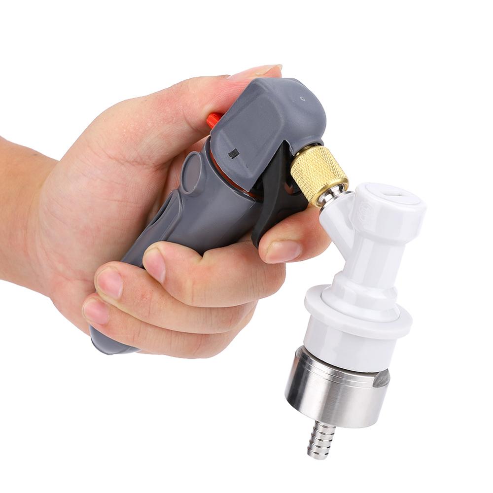 Handhold Pressurizer CO2 Keg Charger Kit with Carbonation for Beer Brewing Soda Drink with Bucket Connector Inflator Gauge