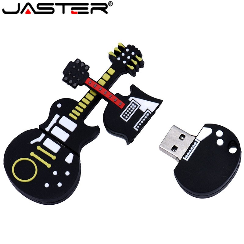 Jaster guitarra de plástico usb pen drive instrumento musical vara de memória elétrica guitar polegar drive 64gb 16gb 100% capacidade real