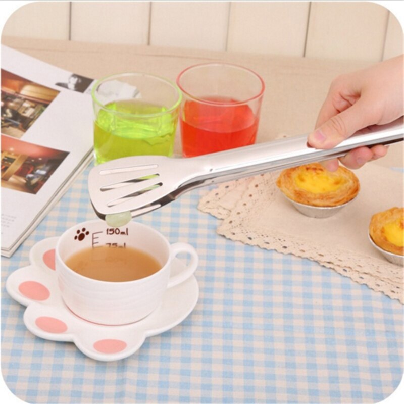 Silver 9 Inch Stainless Steel Food Clip Bread Clip Barbecue Clip Home Kitchen Cooking Anti-Scalding Tool
