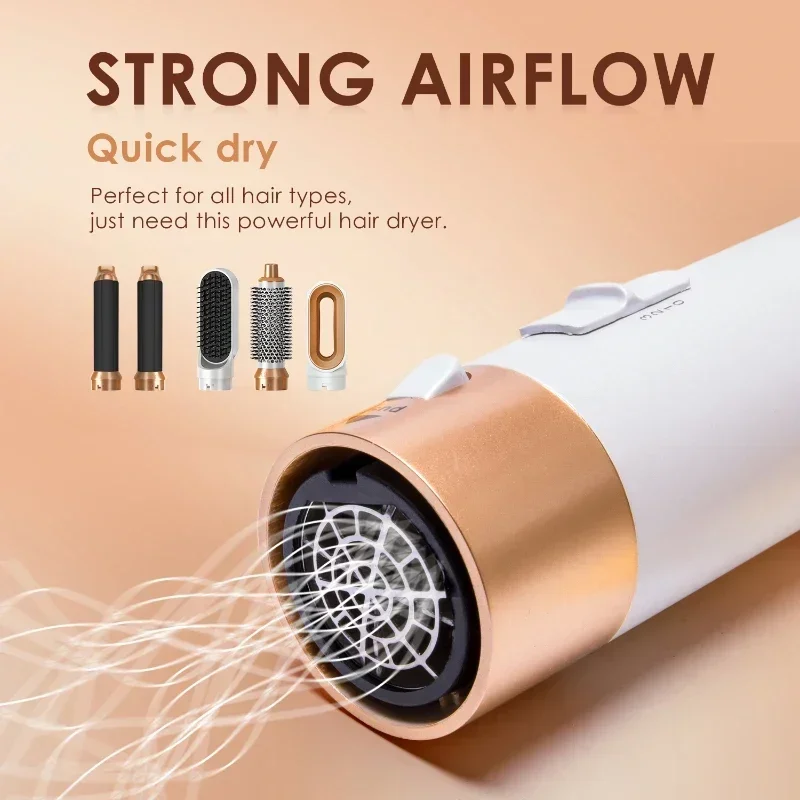 5 in 1 Hair Dryer Comb Set Curling Iron Hair Straightener Styling Tool For Airwrap Hair Dryer