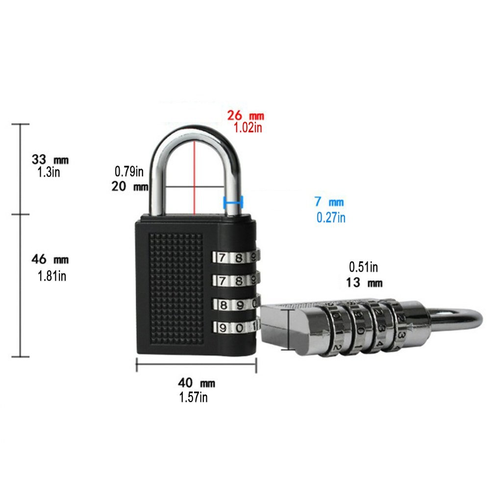 4bit Key Lock Box Wall Mounted Aluminum alloy Key Safe Box Weatherproof 4 Digit Combination Key Storage Lock Box