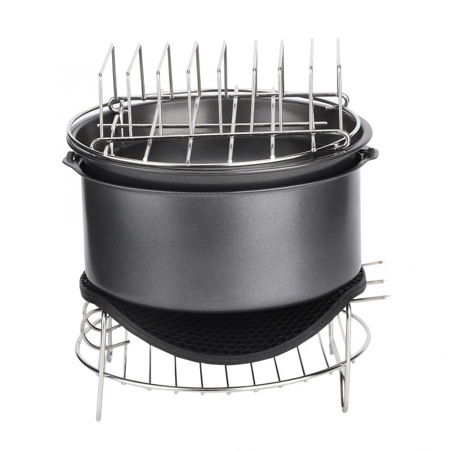 Nyeste 7 stk/sæt grill airfryer tilbehør sæt sæt dele hjemmekøkken værktøj til 3.6l