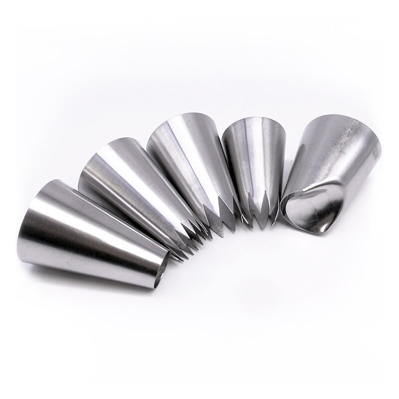 16 Stuks Extra Grote Cupcake Frosting Tip Set Cupcake Piping Nozzles Met Icing Tas Ster Franse Ronde Cake Decorating Tips 0074
