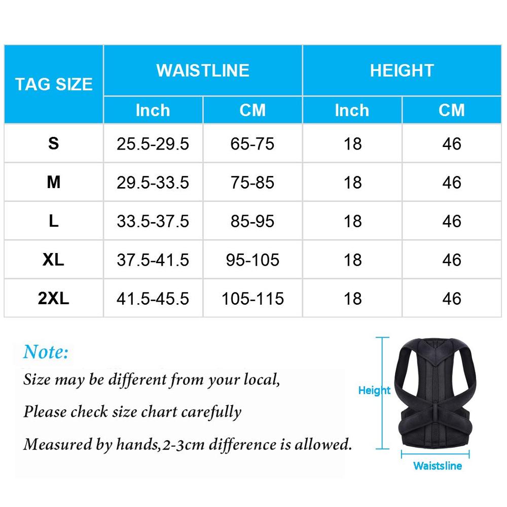 Posture Corrector for Men and Women Back Posture Brace Clavicle Support Stop Slouching and Hunching Adjustable Back Trainer