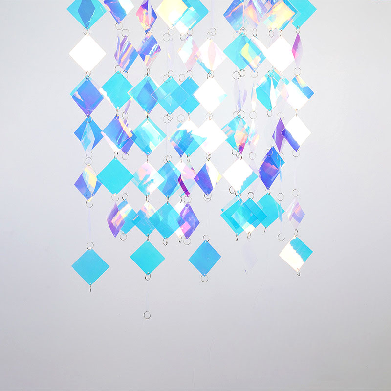 5pc DIY wedding stage layout PVC plastic sequin curtains Christmas Festive party decoration Supplies: army green