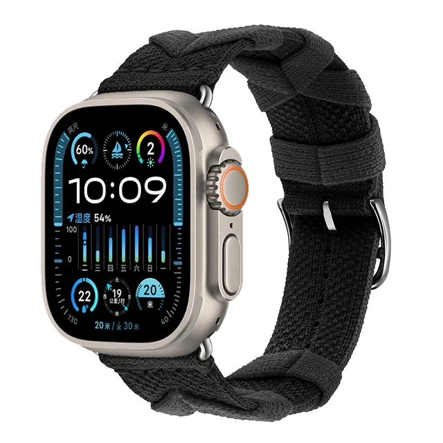 Bridon Strap for Apple Watch Series10 9 8 SE 7 6 Band 46mm 42mm 44mm 40mm 45mm 41mm 38mm Loop Nylon Bracelet IWatch Ultra 2 49mm: GREEN BLUE / 12mm