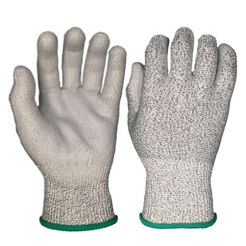 8 Stuks/4 Pairs Snijbestendige Hppe Fibre Niveau 5 Beschermende Handschoenen Met Pu Gecoate Palm Veiligheid Werk Handschoen