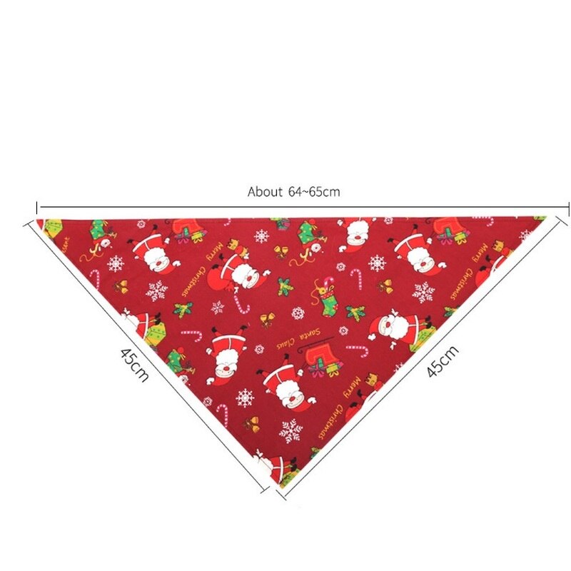 Christmas Pet Dog Triangle Bandanas Xmas Large Dog Scarf Collar Neckerchief Puppy Dogs Pet Bow Ties Slobber Towel Clothes