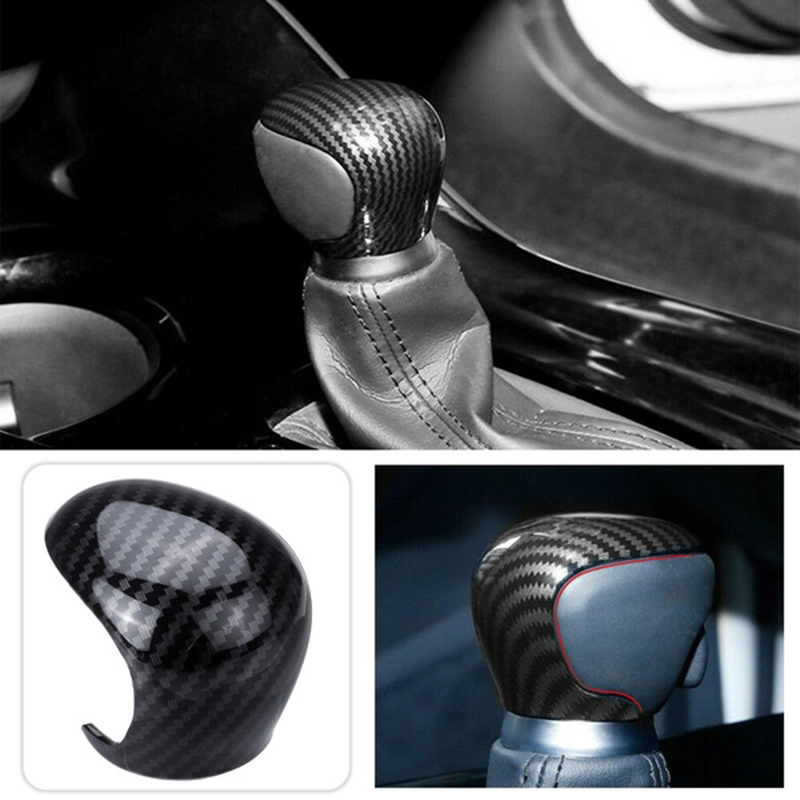 for Toyota CHR C-HR 16-19 Carbon Fiber Shift Knobs Shift Lever Gear Shift Decorate Cover Trim