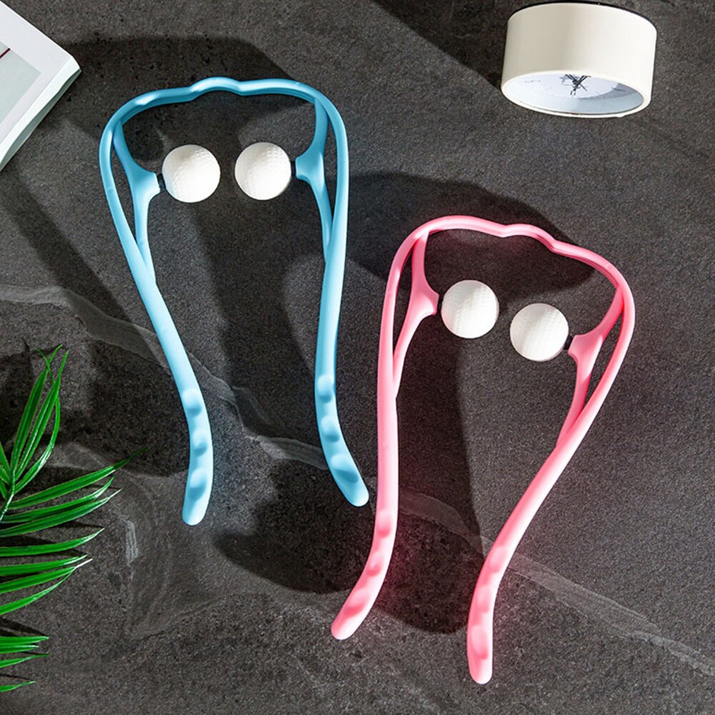 Pressure Relieve Hand Roller Massage Therapy Manual Neck Shoulder Dual Trigger Point Self-Massage U-Shape Hand Roller