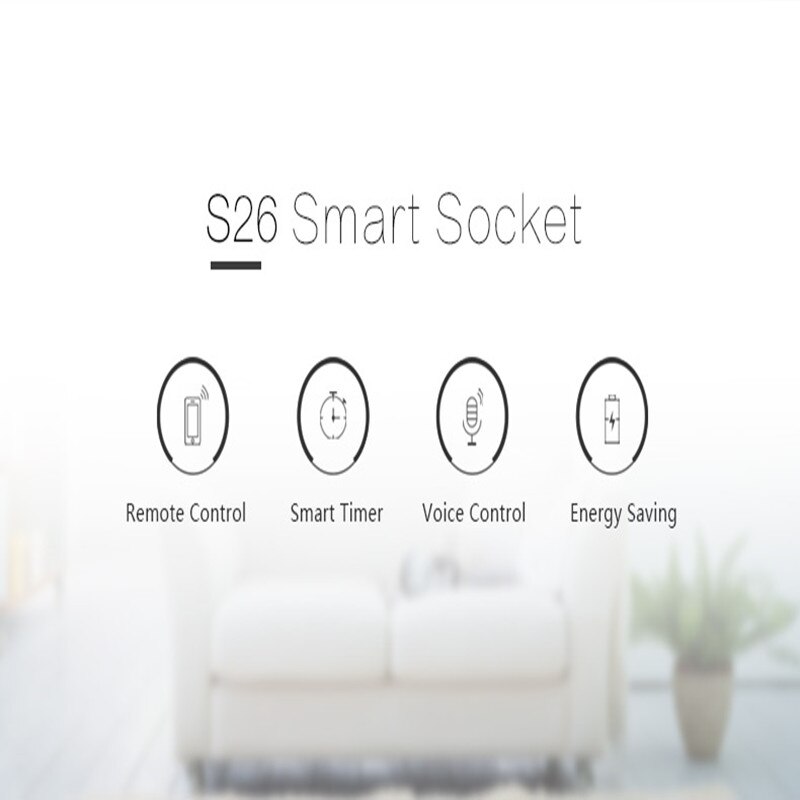 For Sonoff S26 Basic WiFi Smart Socket AU/CN/EU/UK/US Wireless Plug Smart Home Switch Power Sockets Work With Alexa Google Home