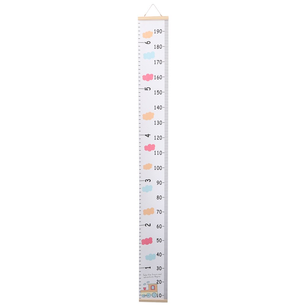 Train Pattern Kids Growth Chart Children Height Measurement Ruler Cute Hanging Wall Decal for Kids Children (Assorted Color): Default Title