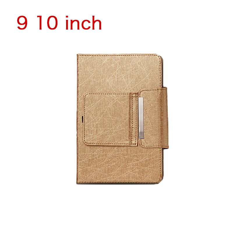 Bezprzewodowa klawiatura Bluetooth na tablet PU skórzane etui ze stojakiem pokrywa dla Podkładka 7 8 cali 9 10 cali dla IOS android okna: 9 10 cal złoto