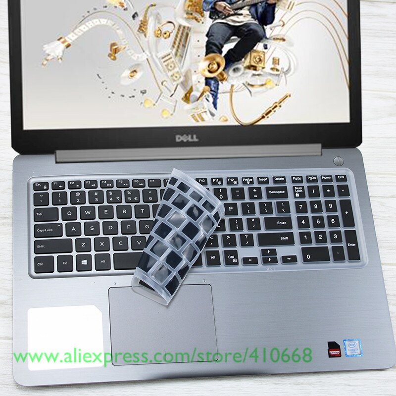15.6 inch Silicone laptop keyboard cover skin Protector For Dell inspiron Vostro 3000 7559Ins 15P 15 7000 7568 15-7560 2528