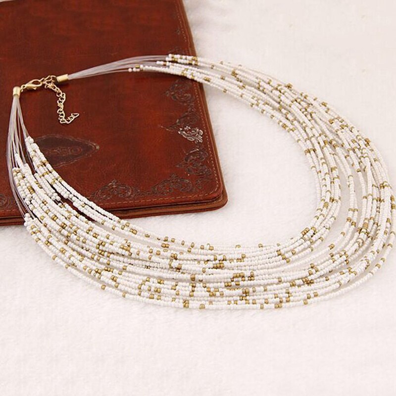 Bohemian Vintage Etnische Multi Lagen Stijl Lange Ketting Handgemaakte Kralen Ketting Kettingen Vrouwen Accessoires Sieraden