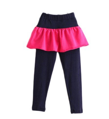 Legging en coton pour fille, jupe, pantalon Tutu pour enfant: rose blue / 2T