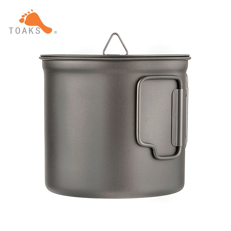 TOAKS 1100ml Titanium Pot Outdoor Camping Ultralight Titanium Cup with Cover POT-1100 with Mesh bag